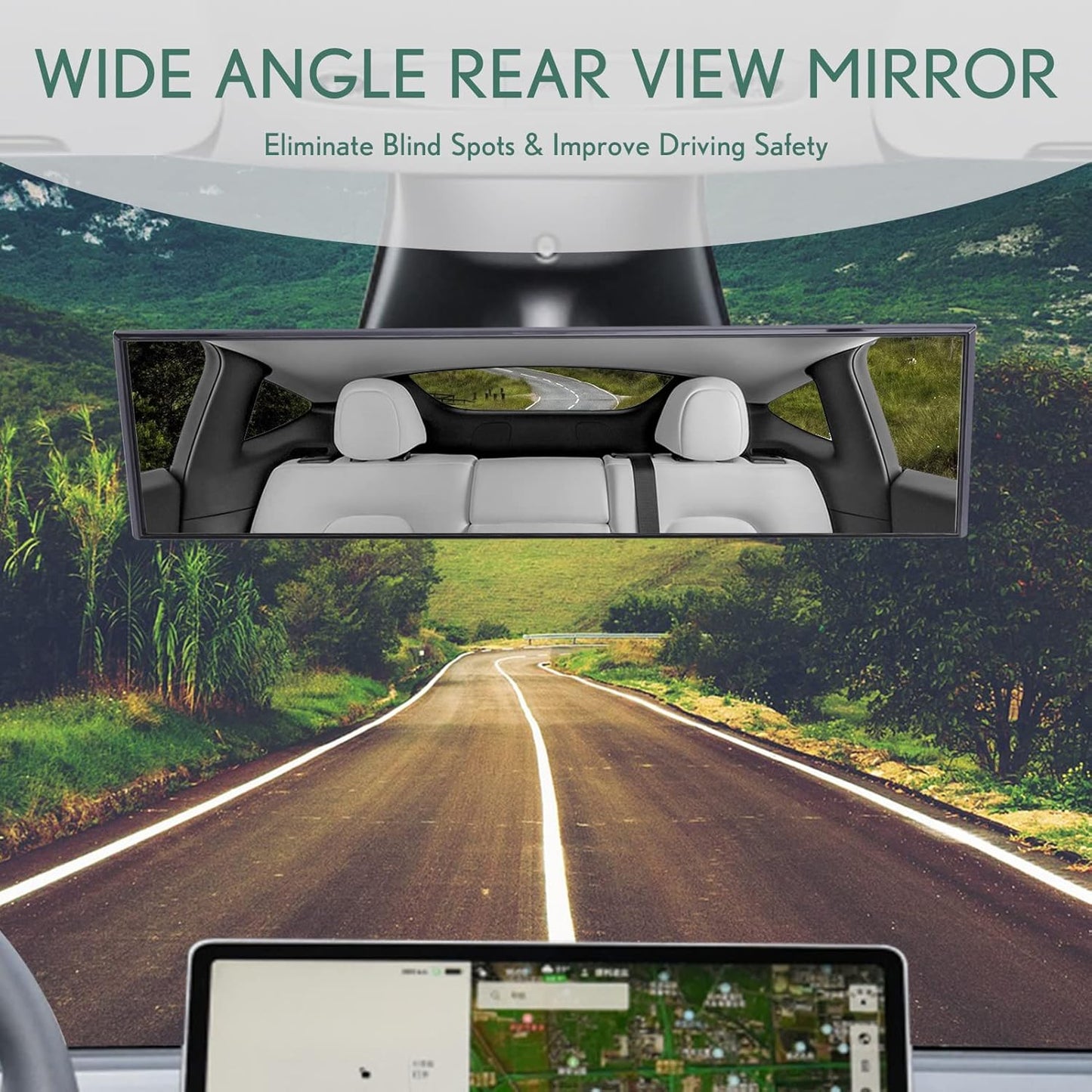 Universal HD Clip-on Wide-angle Anti-glare Rearview Mirror