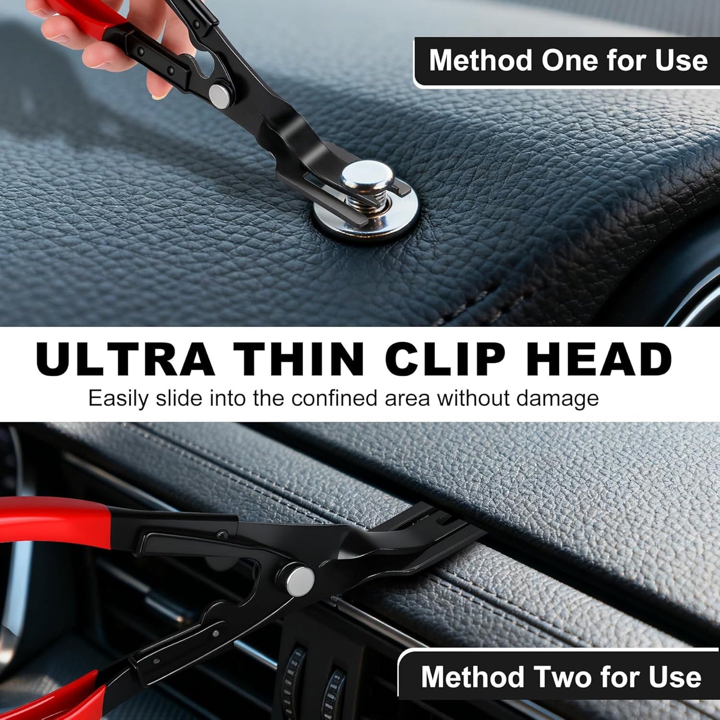 2Pcs Auto Clip Pliers Set and Fastener Remover