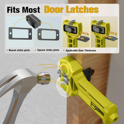 Door Latch Mortise Tool, Professional Precision Scoring and Chiseling Kit for Square and Round Latch Installation