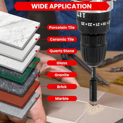 6-Pack Diamond Drill Bits Hole Saw Set