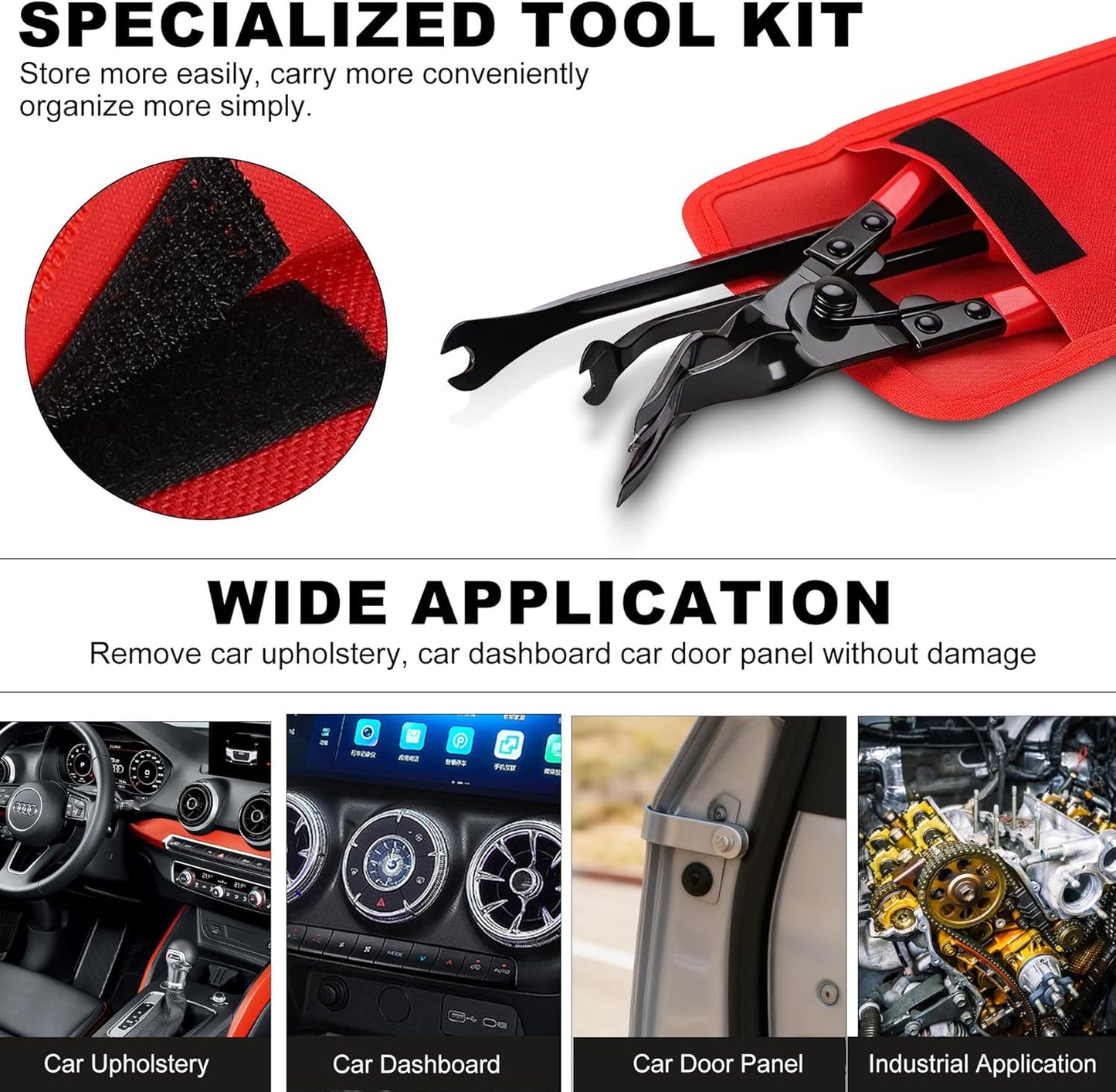 2Pcs Auto Clip Pliers Set and Fastener Remover
