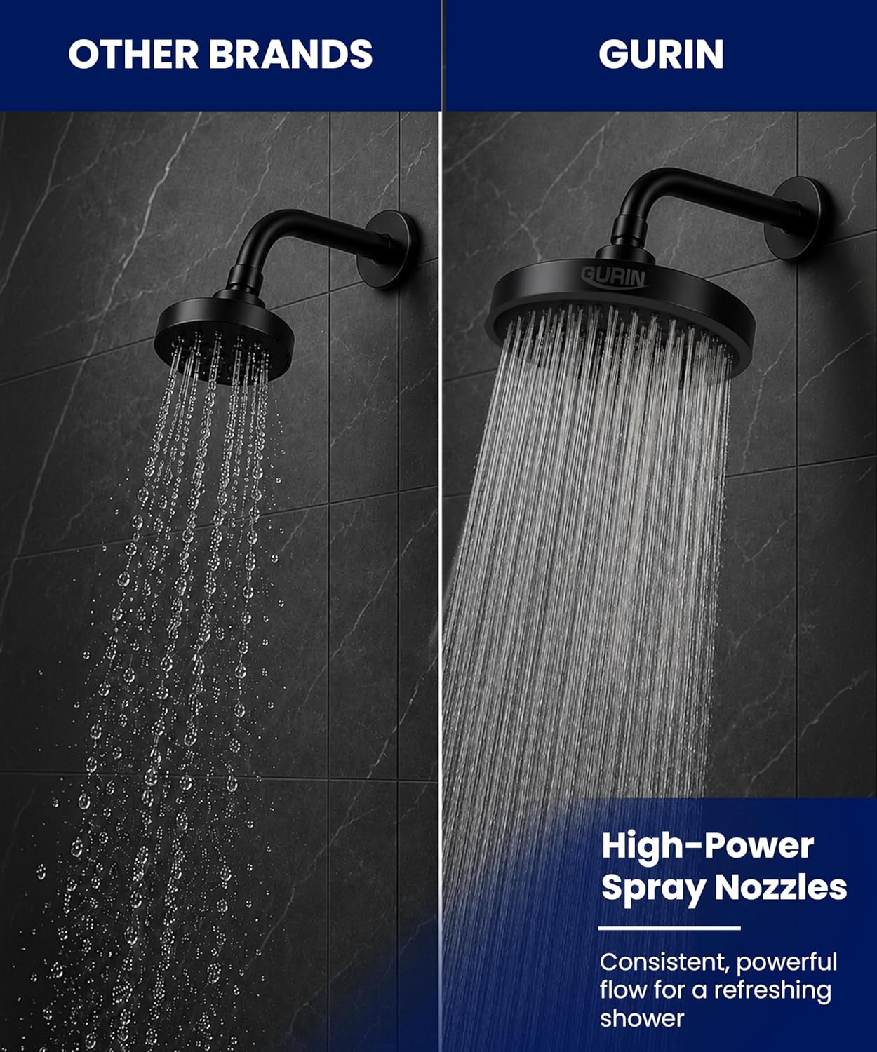 4 Inch Powerful High Pressure Anti-Clog Shower Head