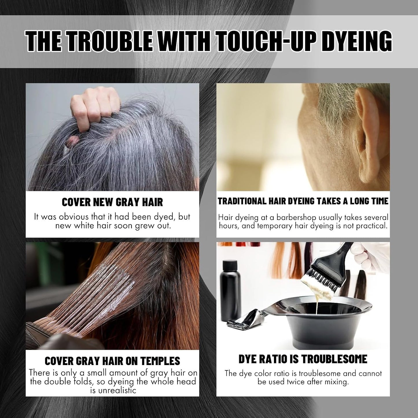 Fruit Essence Plant Extract Hair Dye Essence with Comb