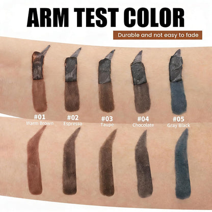 HANDAIYAN 5-Color Peel-Off Eyebrow Tint with Applicator Brush