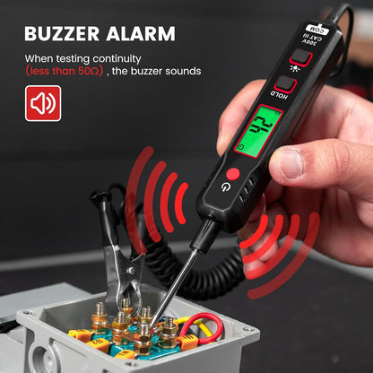 Automotive Test Light, 0.8V-100V DC Buzzer Circuit Tester with Sharp Probe