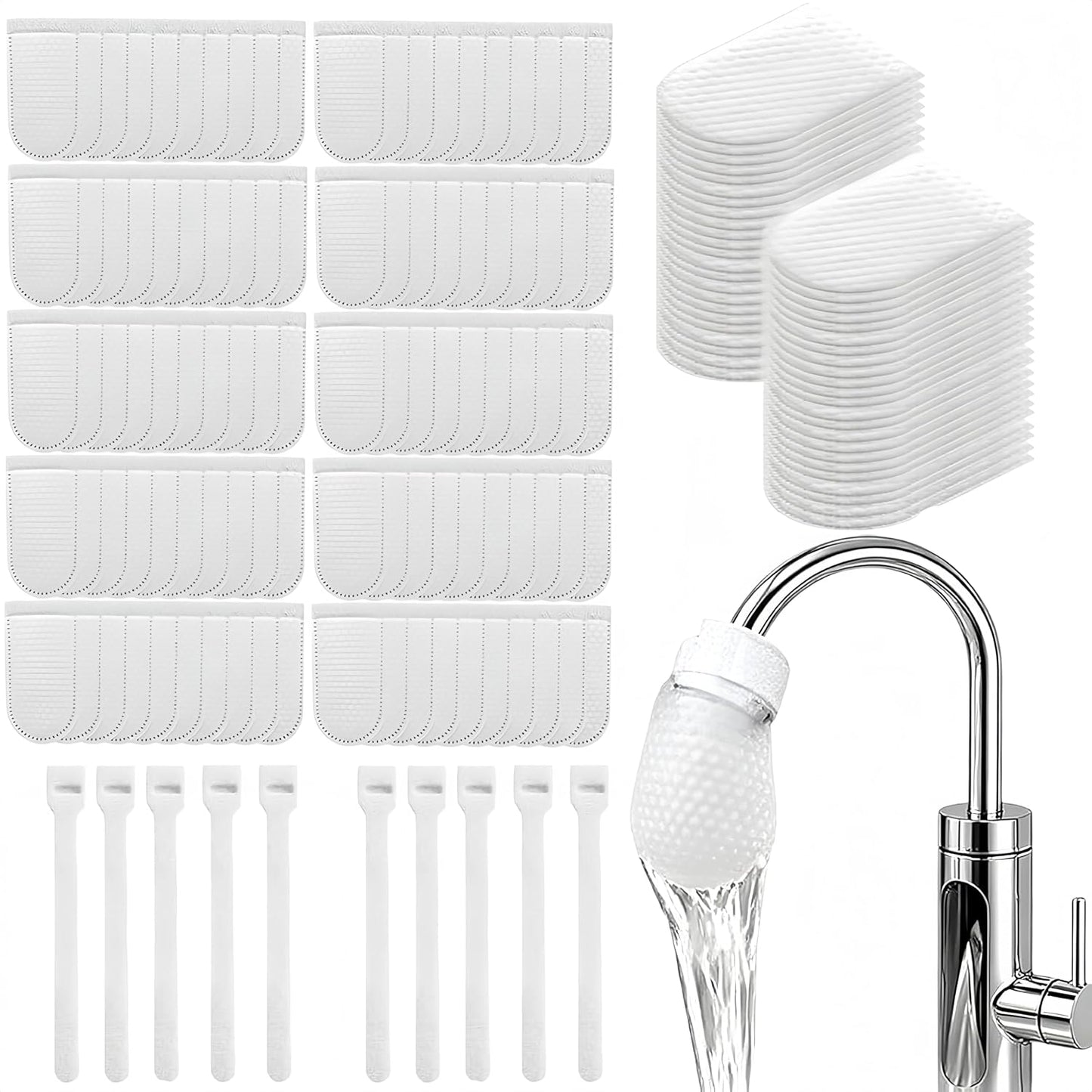 100 PCS High Density Faucet Filter Bag