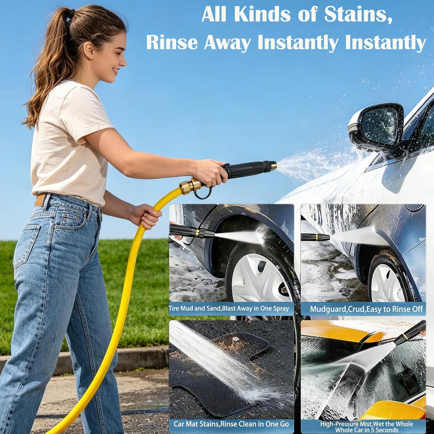 High-pressure Water Hose Nozzle Booster Sprayer