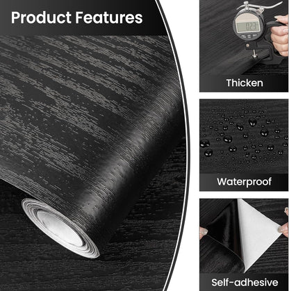Wood Contact Paper Peel and Stick Wallpaper for Door Cabinets Drawers Countertops