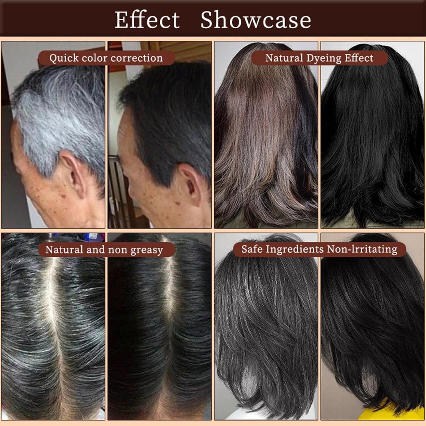 Bosuyo Ultimate Hair Dye Comb 20ml Waterproof Disposable Hair Dye