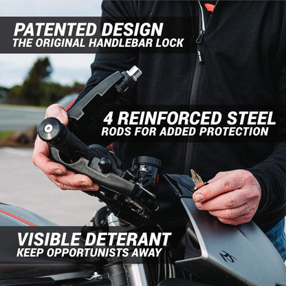 Motorcycle Locks Anti Theft Handlebar Lock Heavy Duty,  for Your Motorbike, ATV, Dirt Bike and Scooter