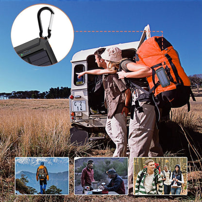 20000mAh  Fast Charging Solar Power Bank with Dual LED Flashlight & Compass