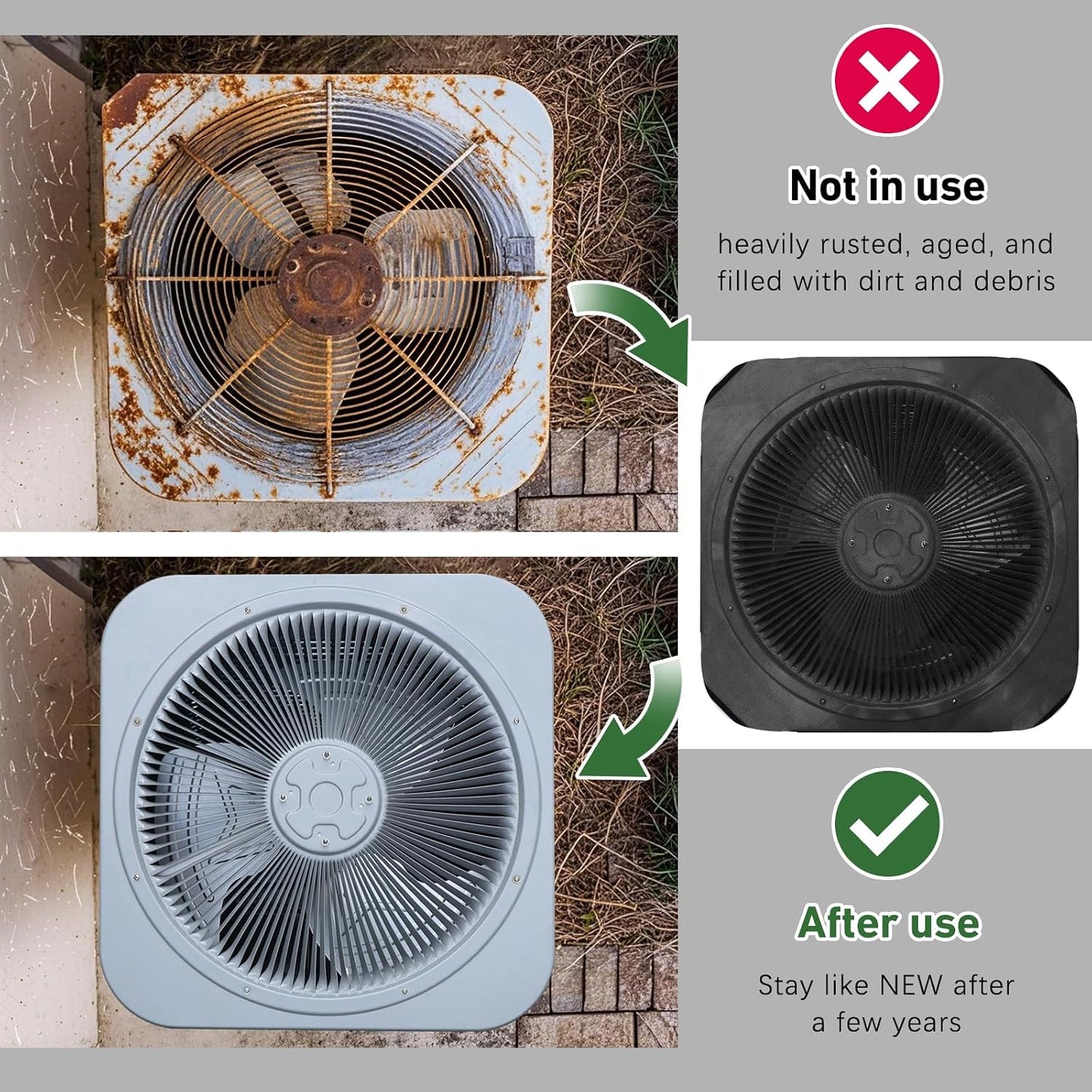 Durable Outdoor Air Conditioner Cover, Waterproof Fabric, Windproof Dustproof Design