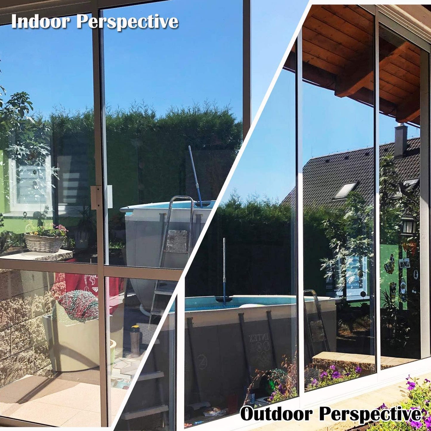 Window Heat Insulation Privacy Film 99% UV Protection Heat Control