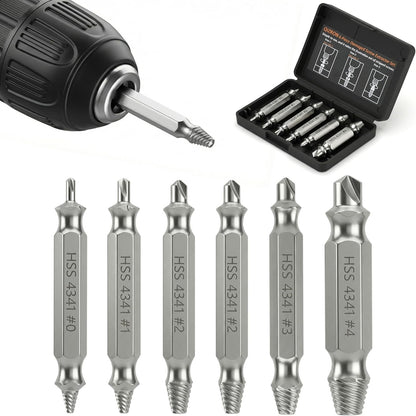 Damaged Screw Extractor Set - Remover for Stripped Head Screws Nuts & Bolts
