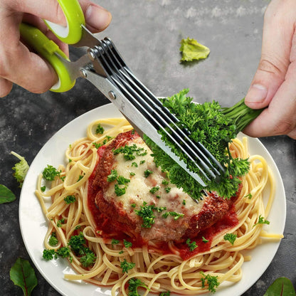 5 Blade Stainless Steel Kitchen Scissors with Cleaning Comb