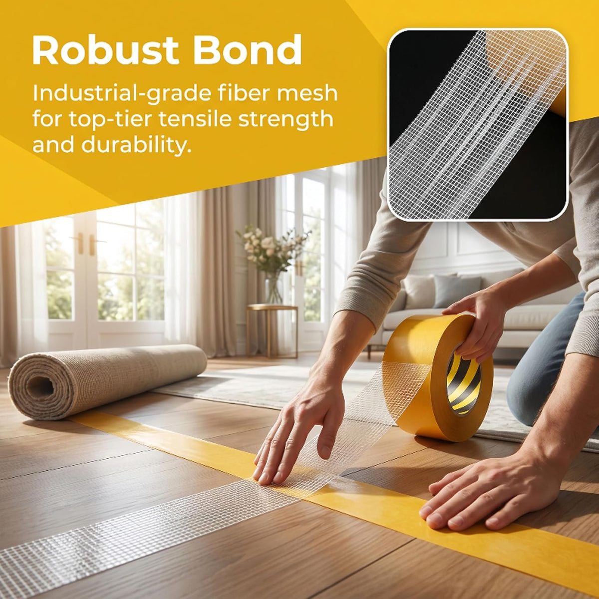 2Pcs Mesh Double Sided Tape Heavy Duty