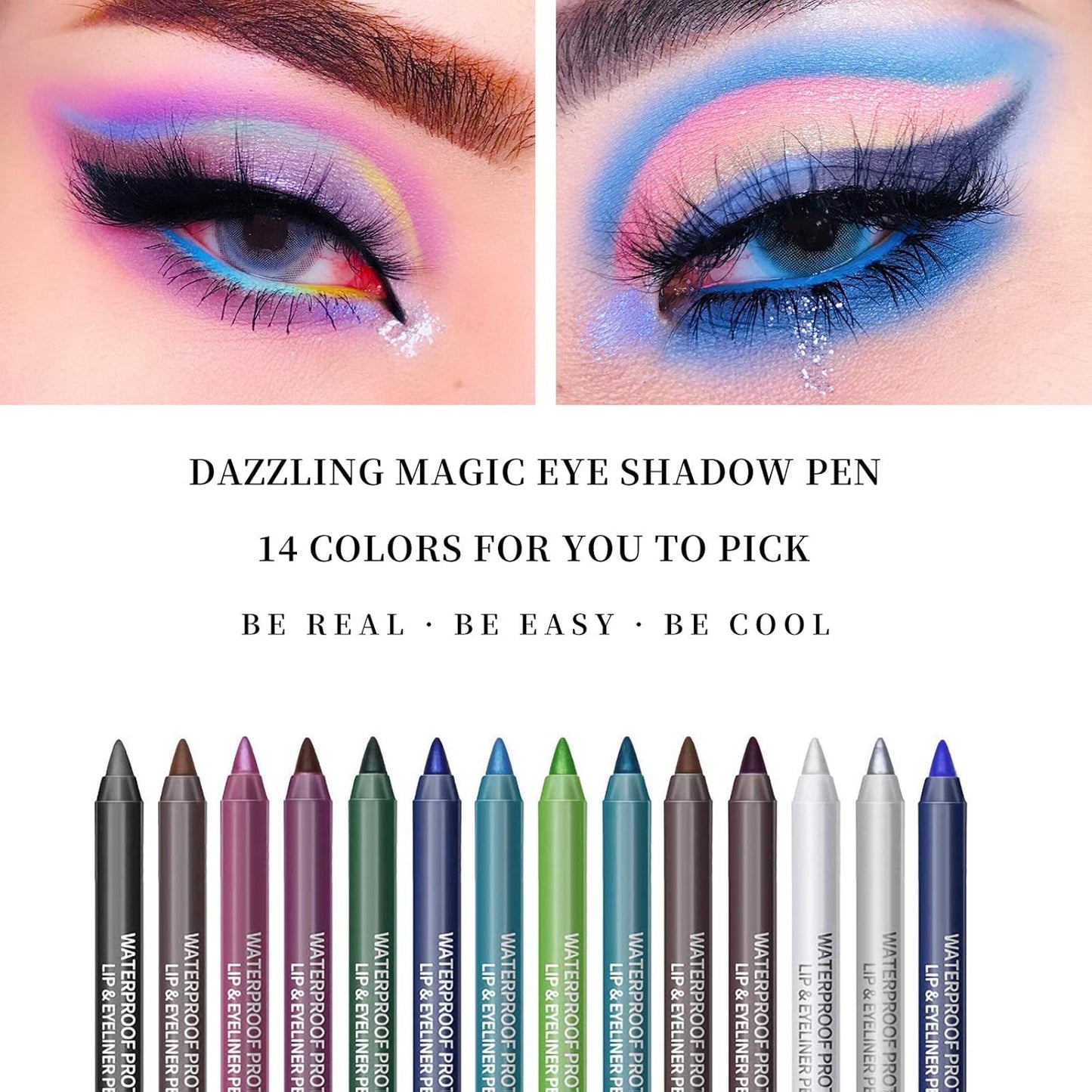 14 Colors Long Lasting Waterproof Eyeliner Pen Set