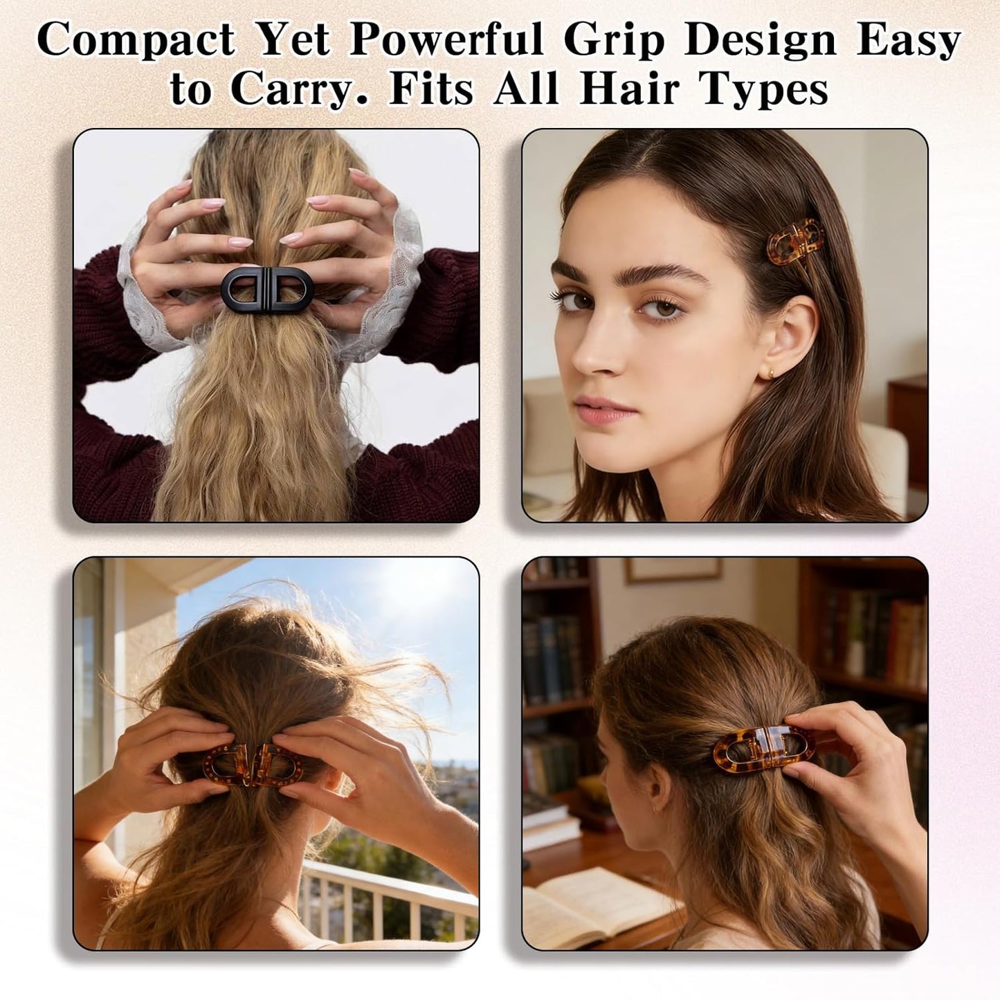4Pcs Smart Magnetic Hair Clips - Strong Hold No-Slip