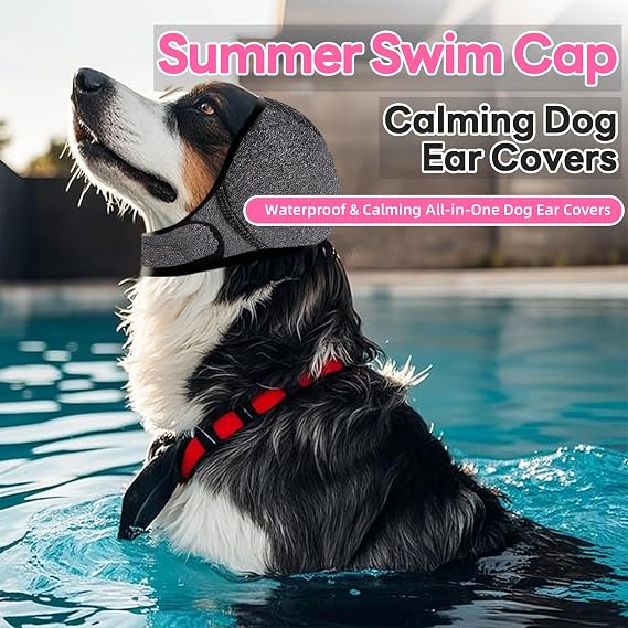 Dog Ear Muffs Noise Protection, Calming,Stress-Reducing, Comfortable  for Firework, Grooming, Thunderstorms, Swimming, Bathing,