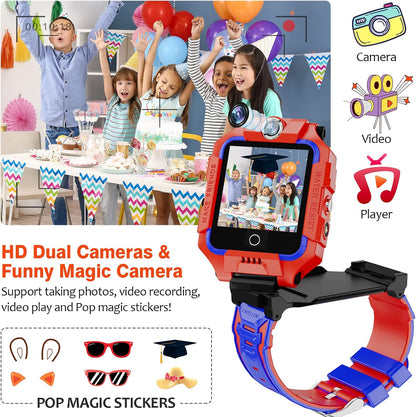 4G Kids Waterproof Smartwatch w GPS Tracker, Phone Watch & Video Chat for Age 3-14 Years