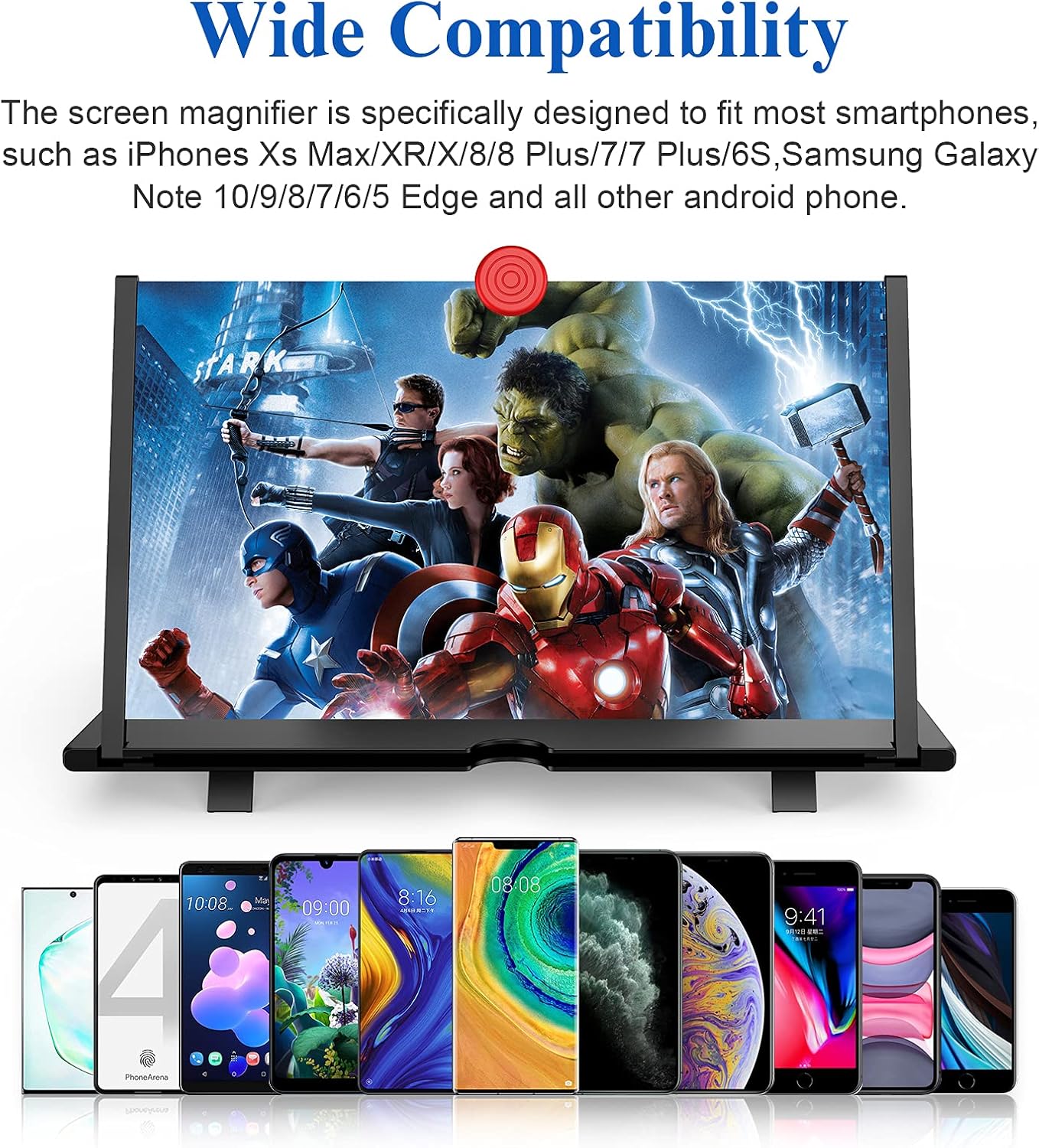 12" 3D HD Mobile Phone Magnifier Projector Screen Enlarger