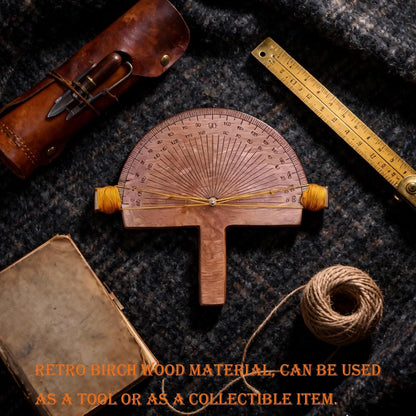Precision Angle Finder – Handcrafted Birch Wood Degree Tool