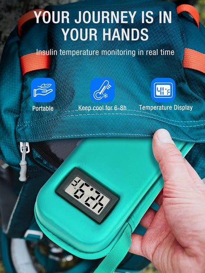 Insulin Cooler Travel Case TSA Approved with Temperature Display
