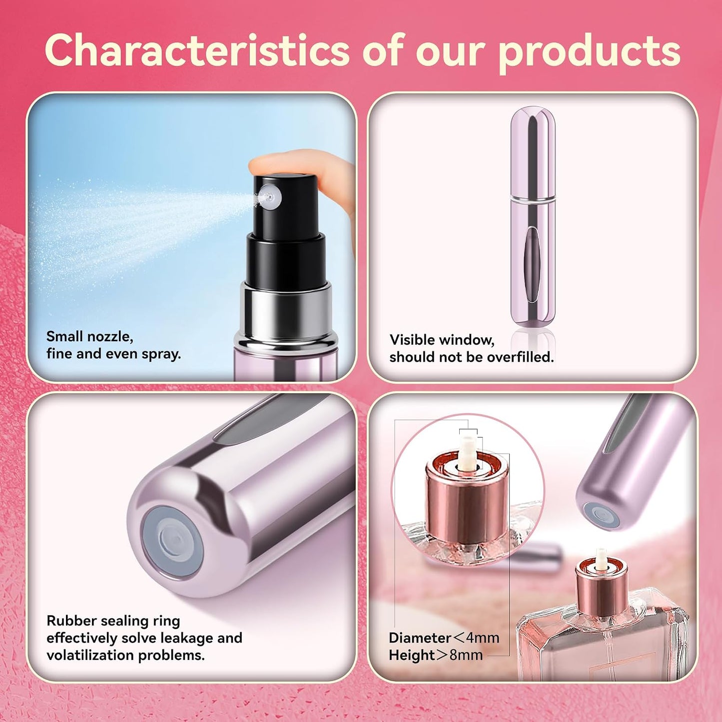 Refillable Perfume Portable Atomizer Bottle Refillable Perfume Spray