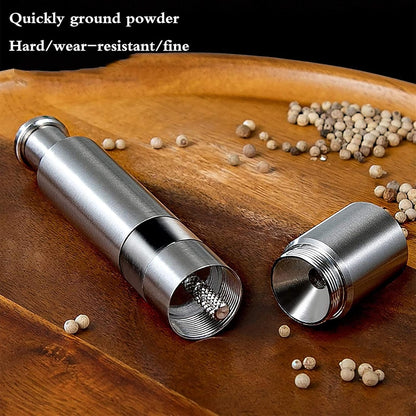 6" Stainless Steel Presto Push Salt and Pepper Mill