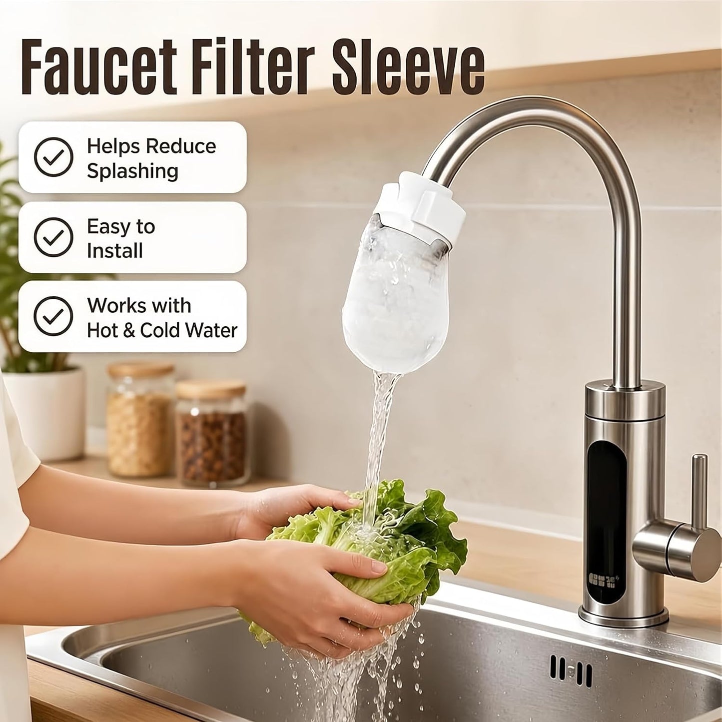 100 PCS High Density Faucet Filter Bag