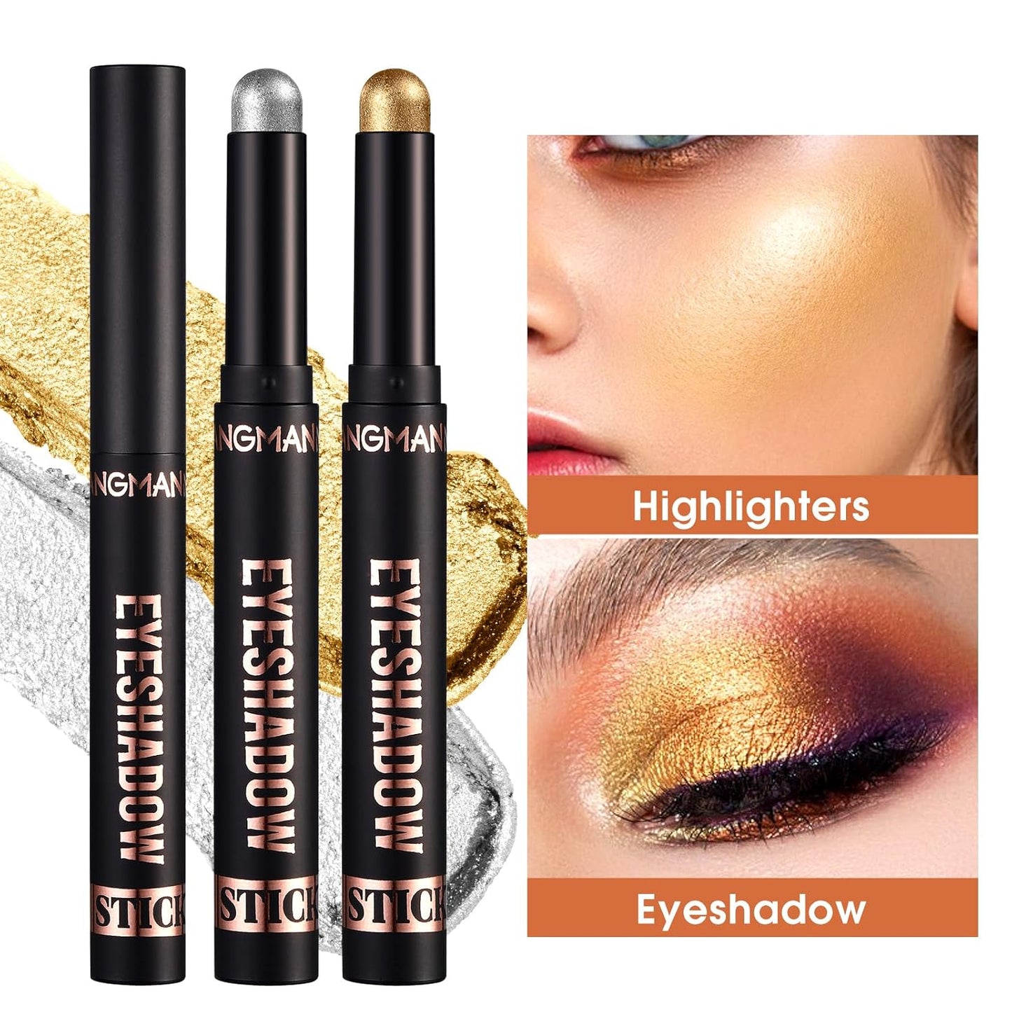 8PCS Eyeshadow Stick Soft Creamy Matte Shimmer Eye Shadow Pencil