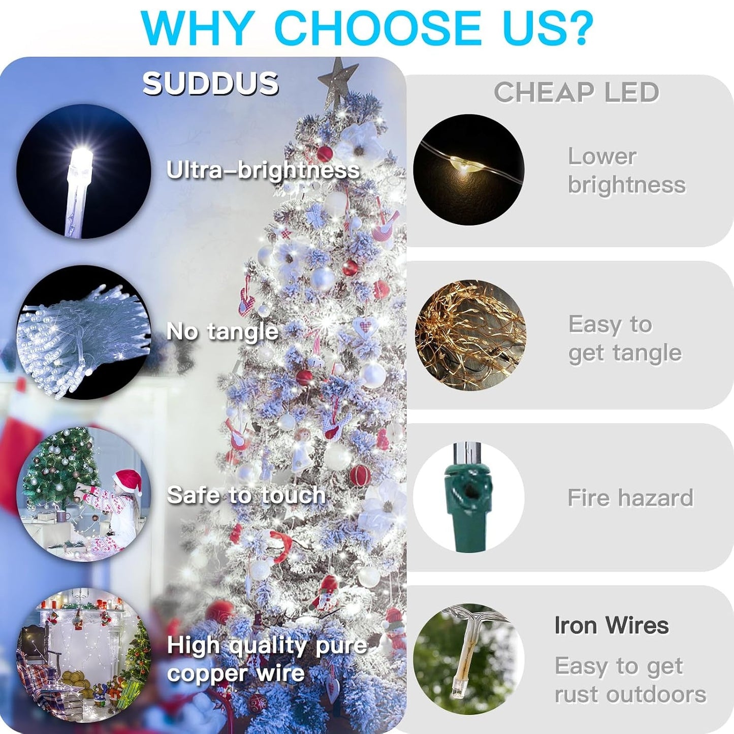 33ft 100 LED Multicolor Fairy Lights with Remote