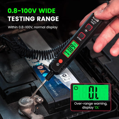 Automotive Test Light, 0.8V-100V DC Buzzer Circuit Tester with Sharp Probe