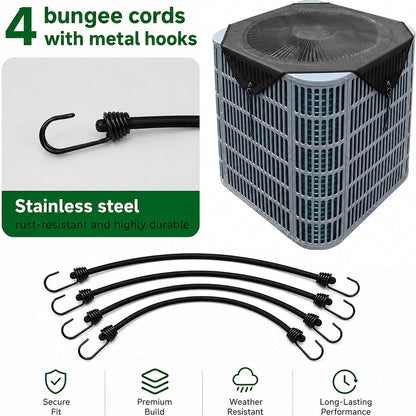 Durable Outdoor Air Conditioner Cover, Waterproof Fabric, Windproof Dustproof Design