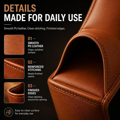 Leather Car Door Cup Holder Clip on Extra Large Drink Organizer