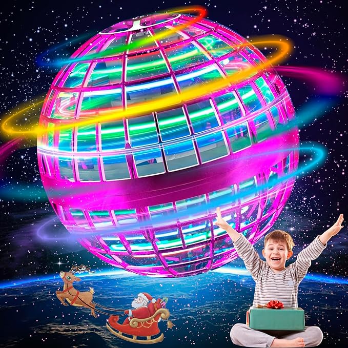 2 Pack Flying Orb Hover Boomerang Spinner Ball Toy