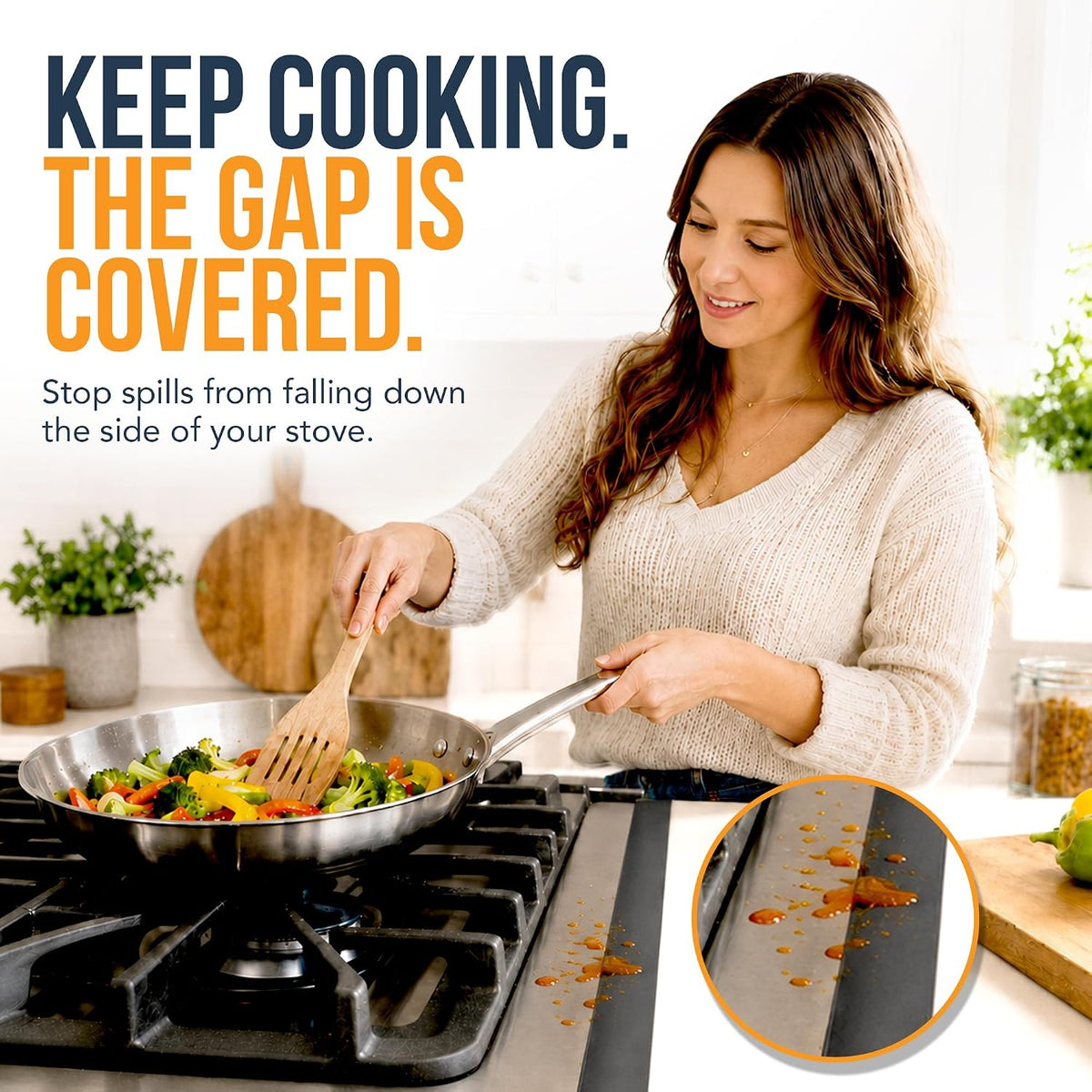 Silicone Stove Gap Covers (2 Pack)