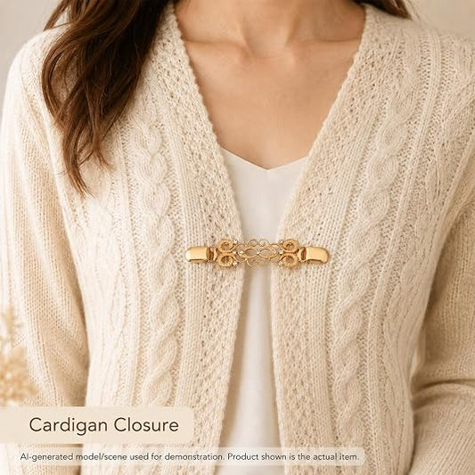 8PCS Sweater Clips Vintage Cinch Retro Cardigan Collar Shawl Clips