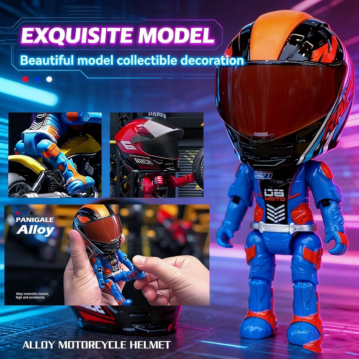 Mini Alloy Motorcycle Helmet Heroes Transforming Ornament