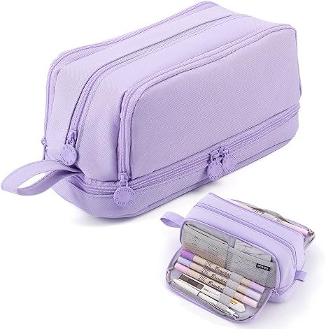 Portable Large Capacity Pencil Pouch Bag with Zipper