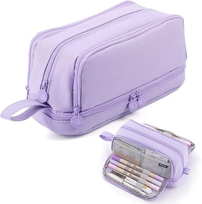 Portable Large Capacity Pencil Pouch Bag with Zipper