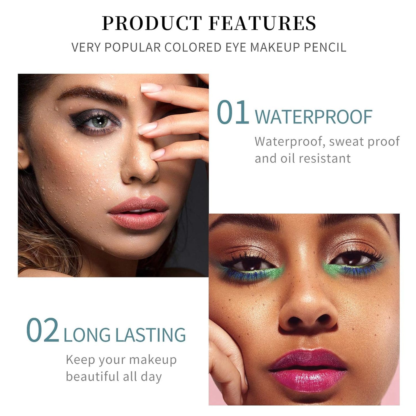 14 Colors Long Lasting Waterproof Eyeliner Pen Set
