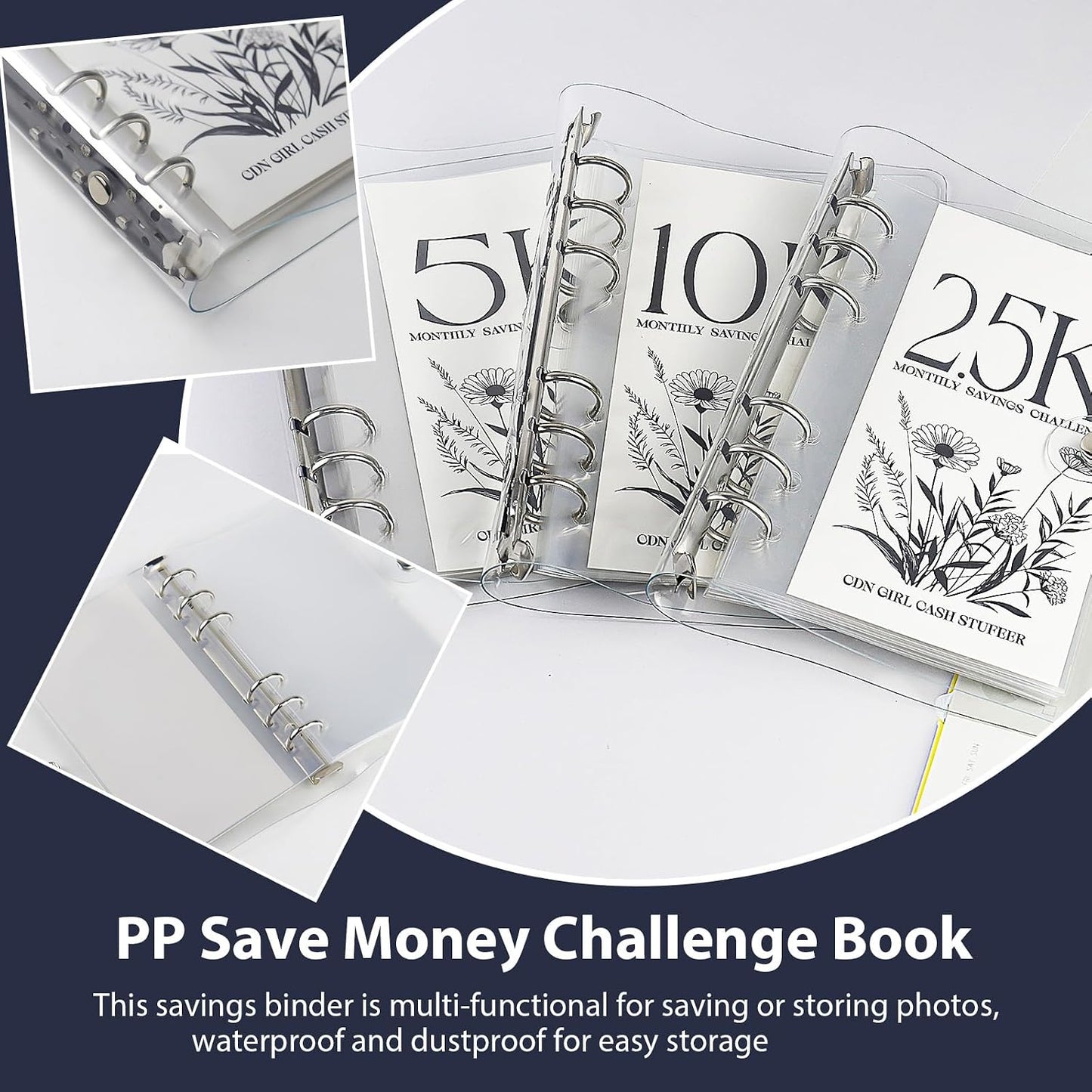 12-Month Envelopes Money Saving Challenge Binder