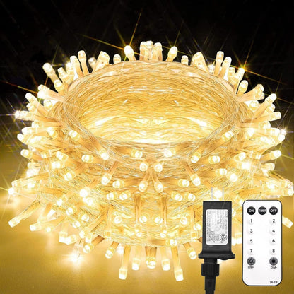 33ft 100 LED Multicolor Fairy Lights with Remote