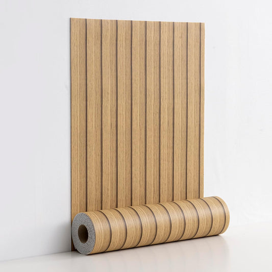 3D Wood Grain Siat Wall Panels Peel and Stick Faux Wood Thick Wallpaper