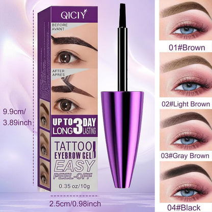 4 Pack Long-lasting Waterproof Peel off Tatoo Eyebrow Gel