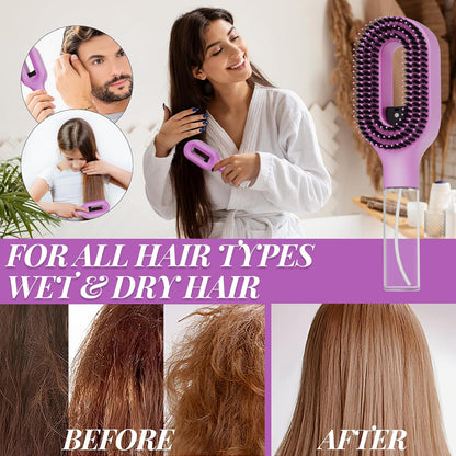 Curl Refresh Detangling Brush with Fine Mist Spray
