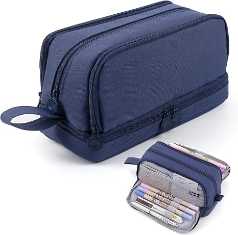 Portable Large Capacity Pencil Pouch Bag with Zipper