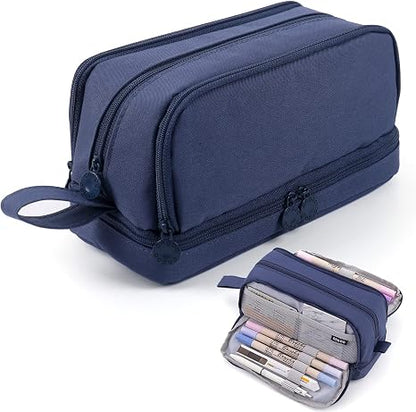 Portable Large Capacity Pencil Pouch Bag with Zipper