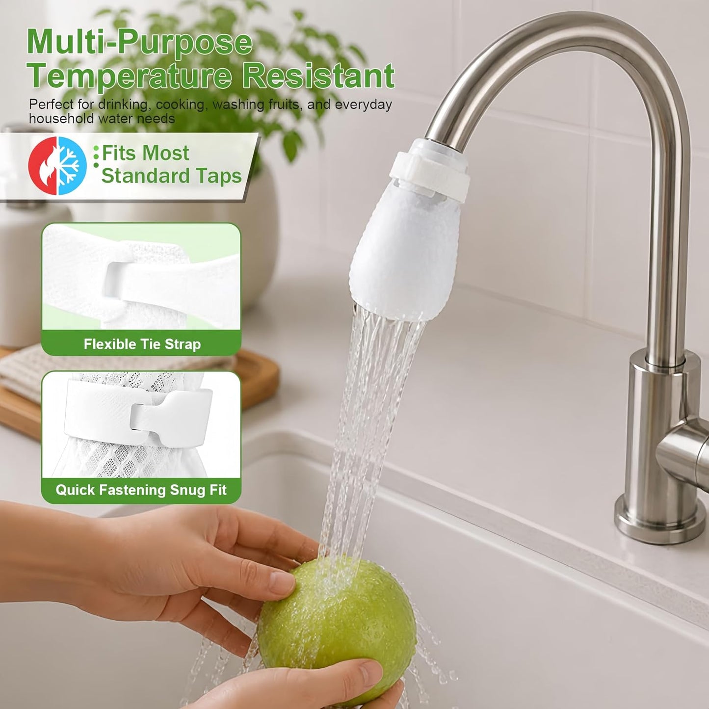 100 PCS High Density Faucet Filter Bag